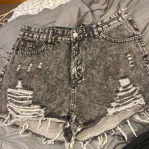 Black Jean shorts